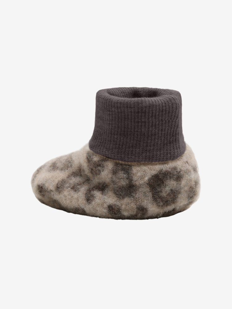 Füsslinge aus Wollfleece Leo