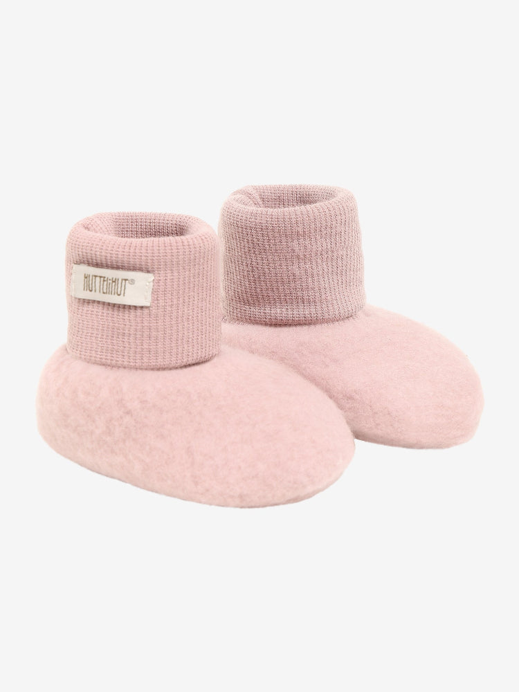 Füsslinge aus Wollfleece Woodrose