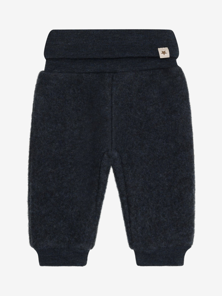 Hose aus Wollfleece Navy Melange