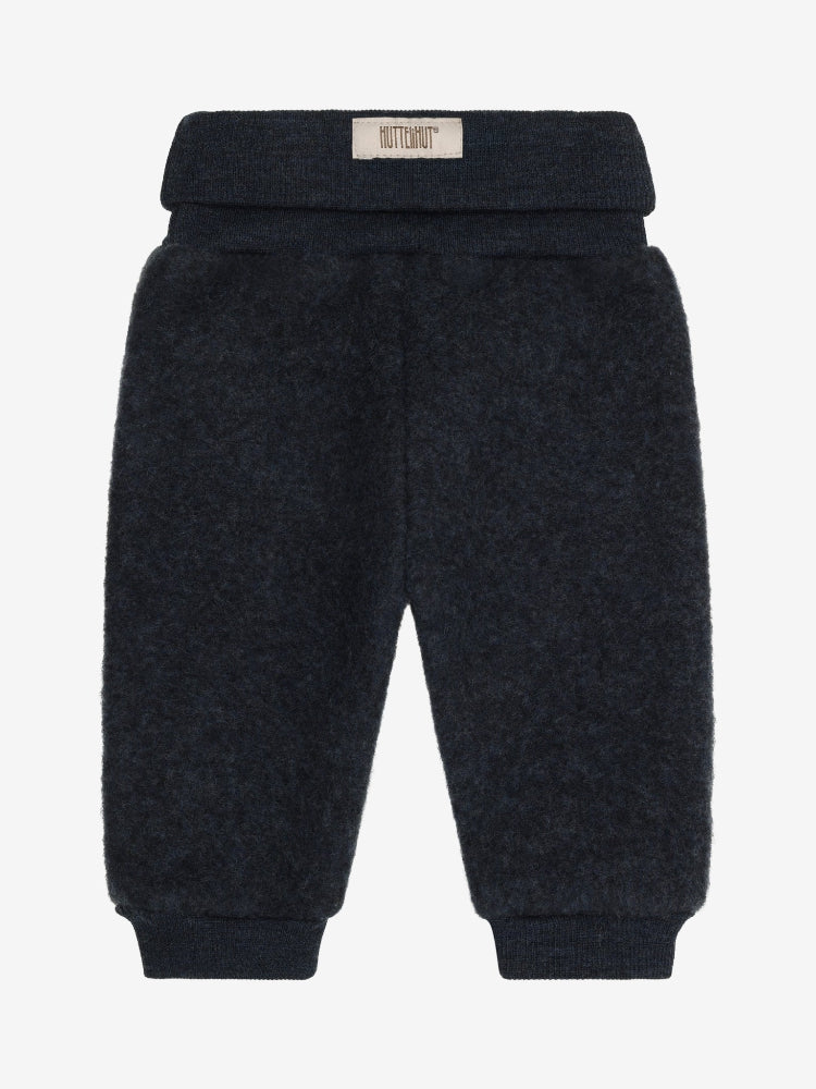 Hose aus Wollfleece Navy Melange