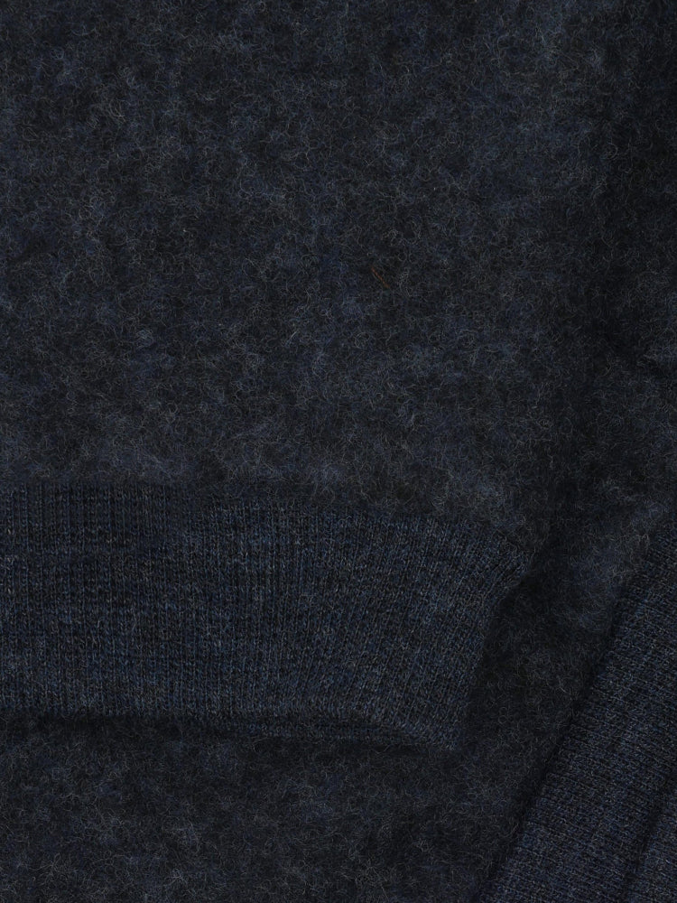 Hose aus Wollfleece Navy Melange