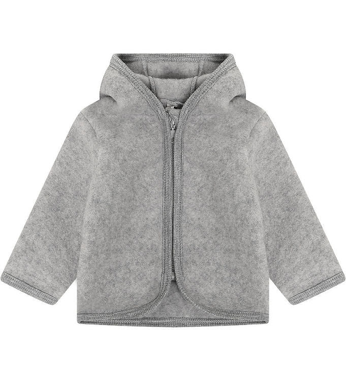 Jacke Wollfleece Grau Melange
