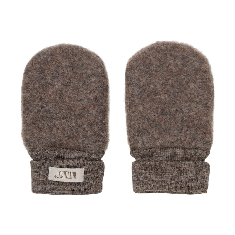 Huttelihut Handschuhe aus Fleece Wolle in Braun bei Yay Kids