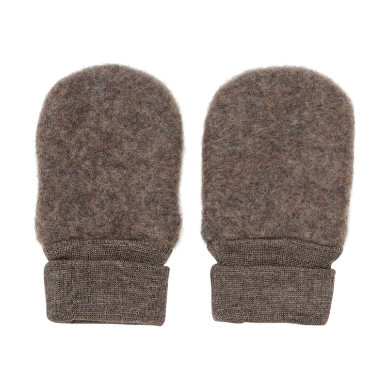 Huttelihut Handschuhe aus Fleece Wolle in Braun bei Yay Kids