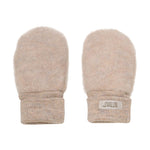 Huttelihut Handschuhe aus Fleece Wolle in Beige meliert bei Yay Kids