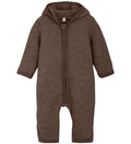 Overall Wollfleece Brown Melange mit Ohren