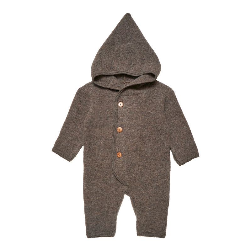 Huttelihut Baby Wollanzug Billie Cocoa Brown bei Yay Kids