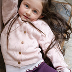 Baby Cardigan Inkaz Cashmere/ Wool Sweet Rose