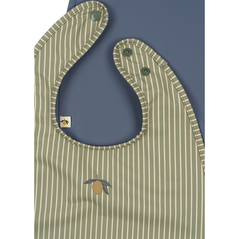 Lätzchen Set Tea Stripe/Flint Stone