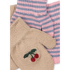 Konges Sløjd Mittens Fäustling Strickhandschuhe 2 Pack Cherry/Stripe bei Yay Kids