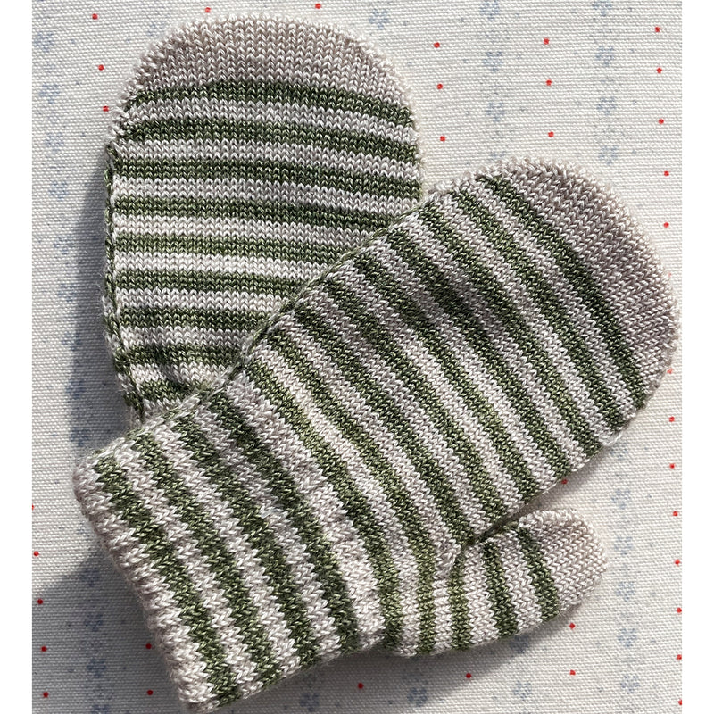 Konges Sløjd Mittens Fäustling Strickhandschuhe Filla 2 Pack Lemon/Stripe bei Yay Kids