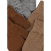 Konges Sløjd Mittens Fäustling Strickhandschuhe Filla 2 Pack Grey Melange/Beige/Brown bei Yay Kids