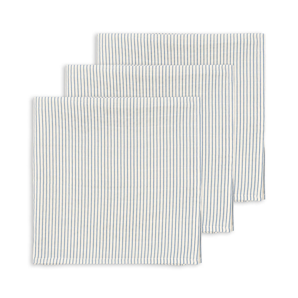 Konges Slojd Musselin Tücher 3er Pack Stripe Bluie bei Yay Kids