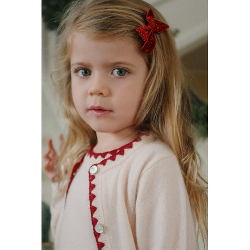Konges Slojd Haarclips Samt Schleifen Micki 6er- Pack Red/Green bei Yay Kids