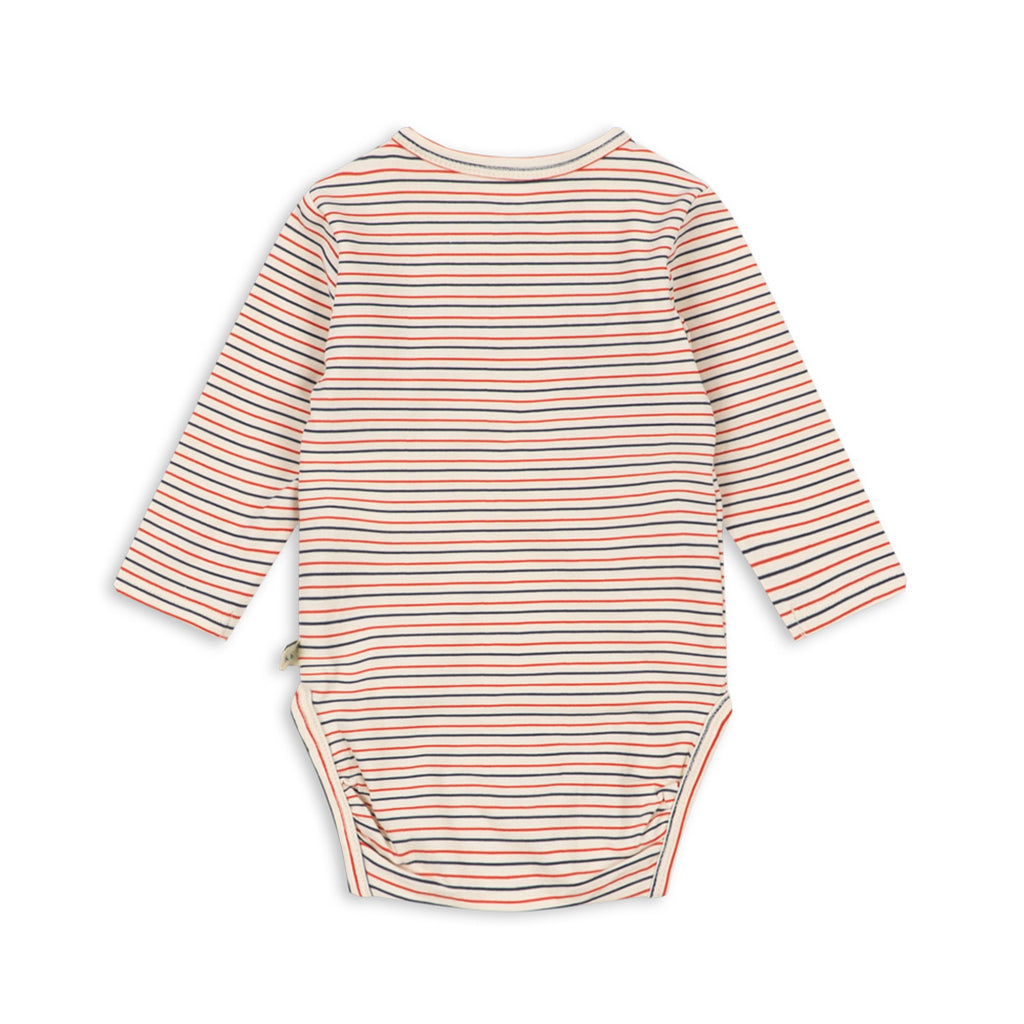 Konges Sløjd Neugeborenen Body Stripe Tricolore Petit GOTS bei Yay Kids