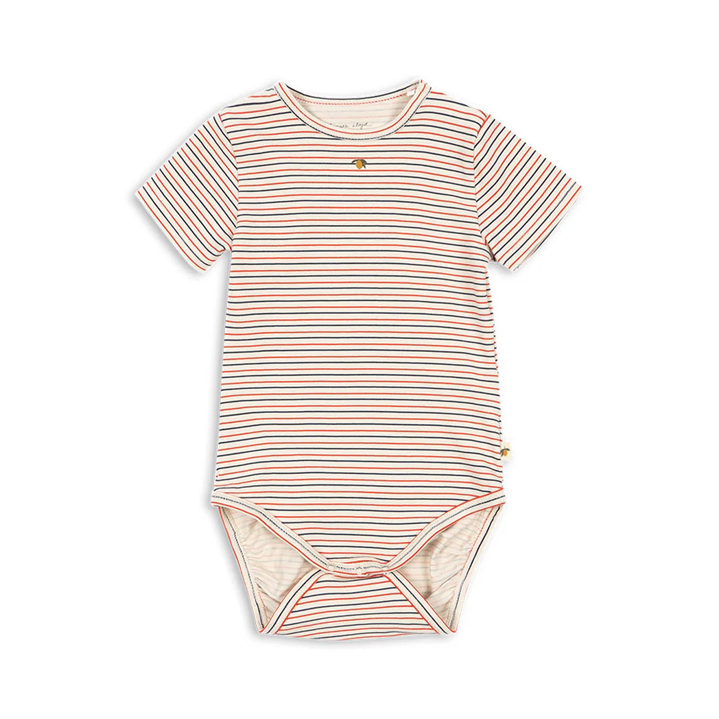 Konges Sløjd Body Kurzarm Stripe Tricolore Petit GOTS bei Yay Kids