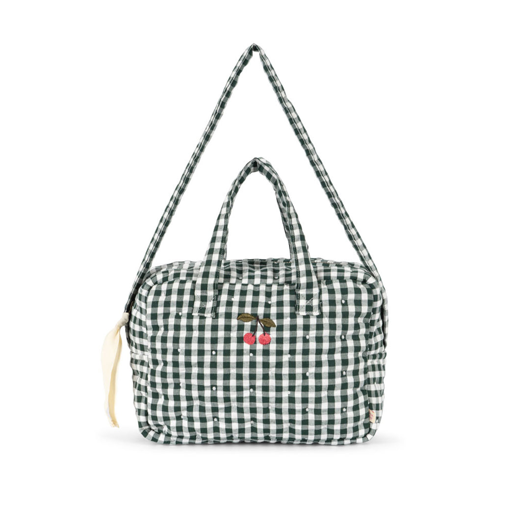 Konges Sløjd Puppen Wickeltasche Green Check bei Yay Kids