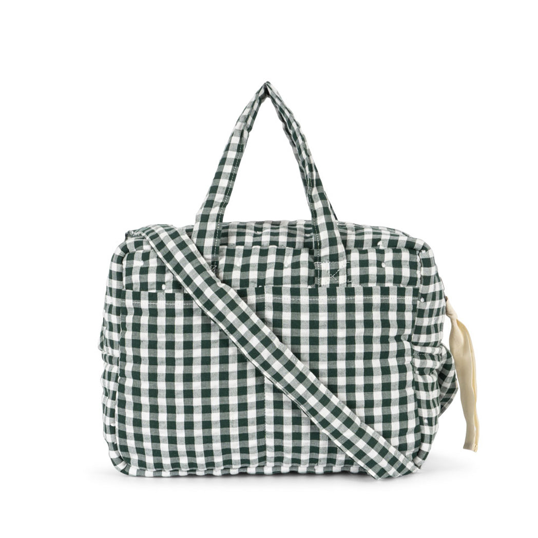 Konges Sløjd Puppen Wickeltasche Green Check bei Yay Kids