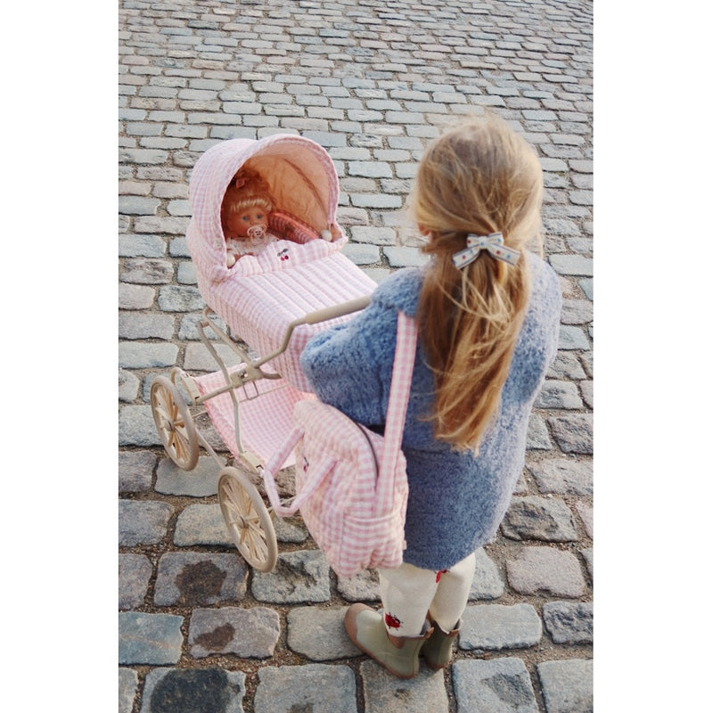 Konges Slojd Puppen Wickeltasche Powder Pink Check bei Yay Kids