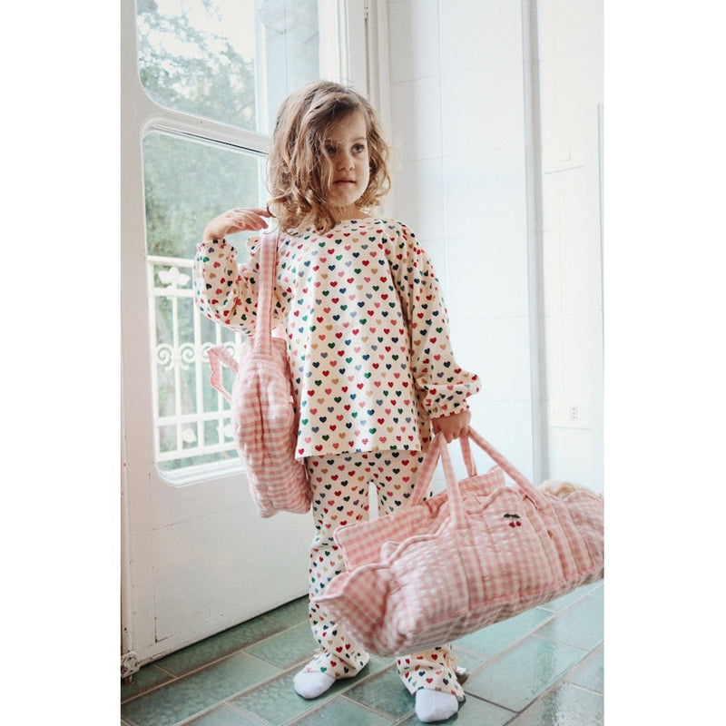 Konges Slojd Puppen Wickeltasche Powder Pink Check bei Yay Kids