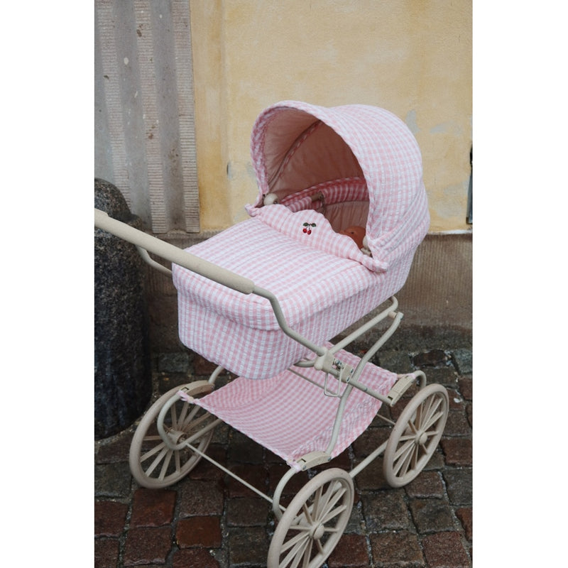 Konges Slojd Kinder Puppenwagen Doll Pram Powder Pink Check bei Yay Kids