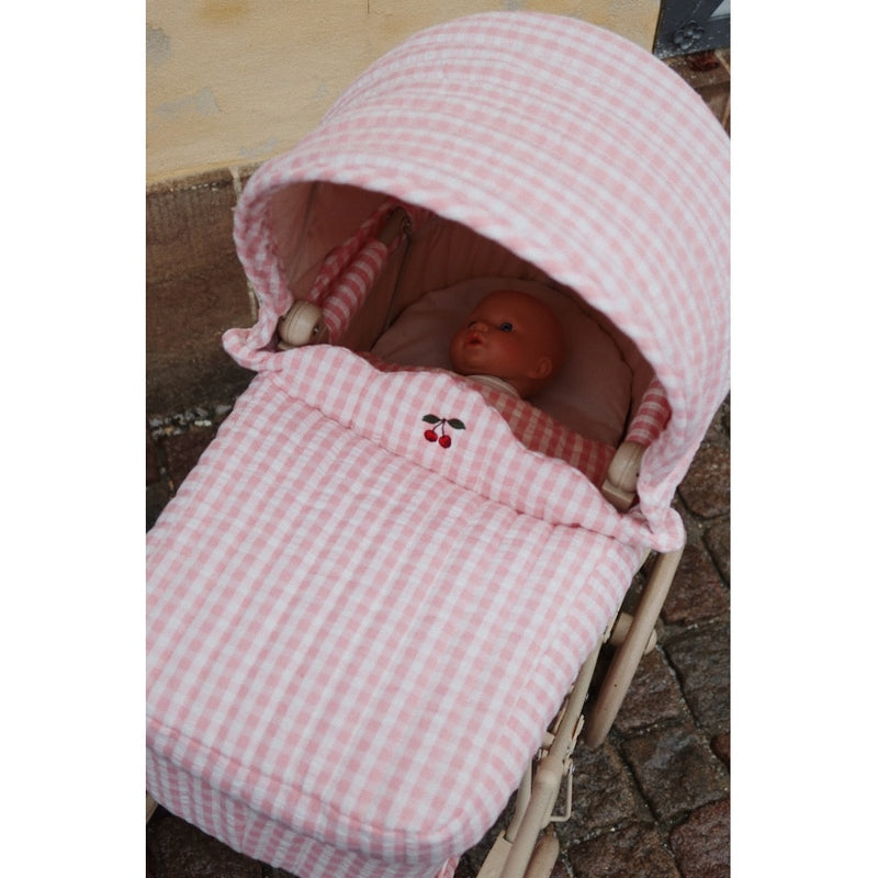 Konges Slojd Kinder Puppenwagen Doll Pram Powder Pink Check bei Yay Kids