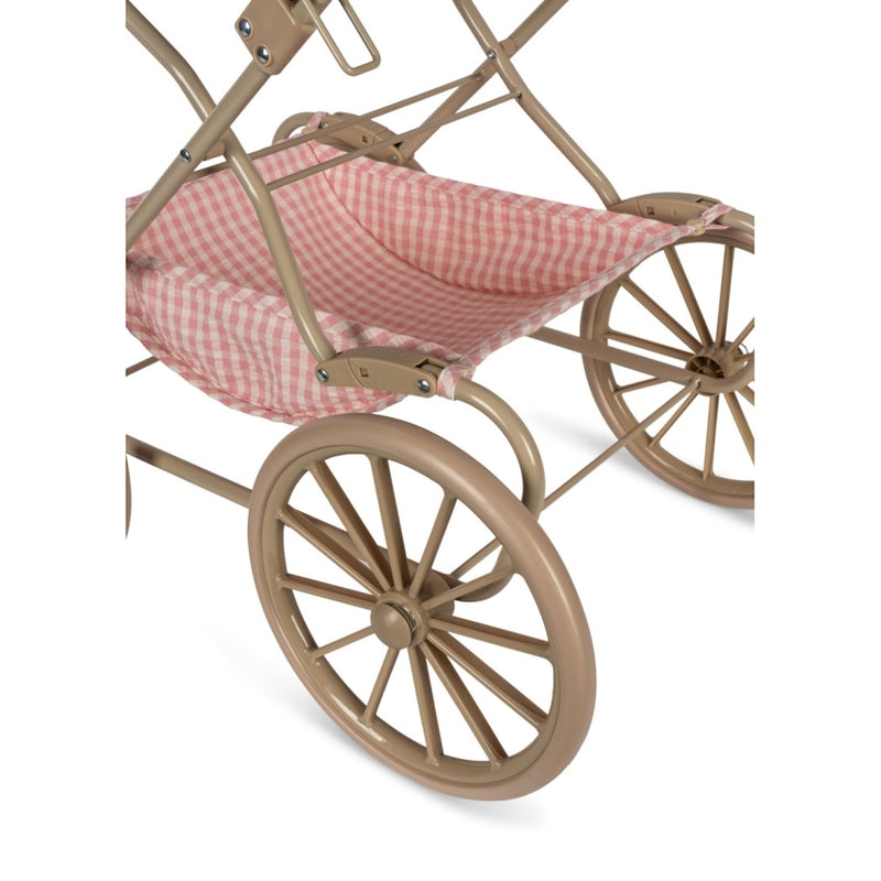 Konges Slojd Kinder Puppenwagen Doll Pram Powder Pink Check bei Yay Kids