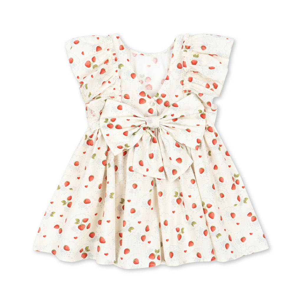 Konges Slojd Organic Evia Bow Dress Marmalade GOTS bei Yay Kids