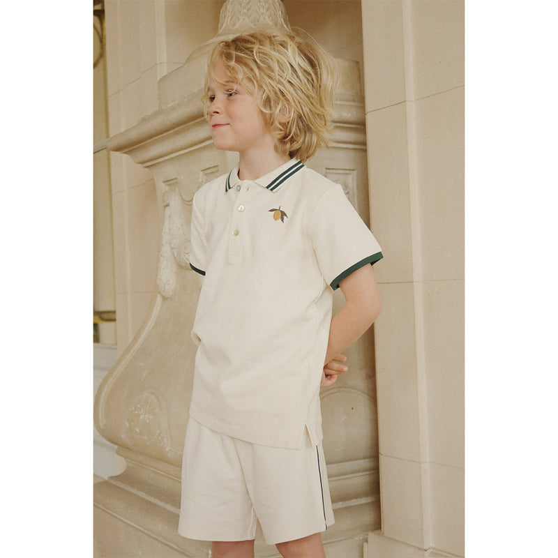 Konges Slojd Organic Polo Shirt Florian Antique White GOTS bei Yay Kids