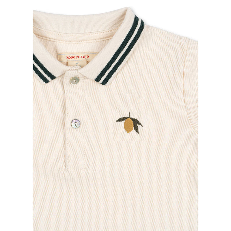 Konges Slojd Organic Polo Shirt Florian Antique White GOTS bei Yay Kids