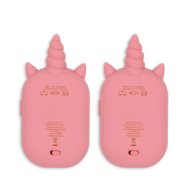 Konges Slojd Kinder Glitzer Einhorn Walkie Talkie Sparkling Pink bei Yay Kids