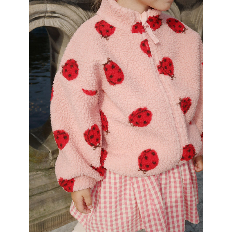Konges Sløjd Kinder Teddy Jacke Jody Ladybug Pink bei Yay Kids
