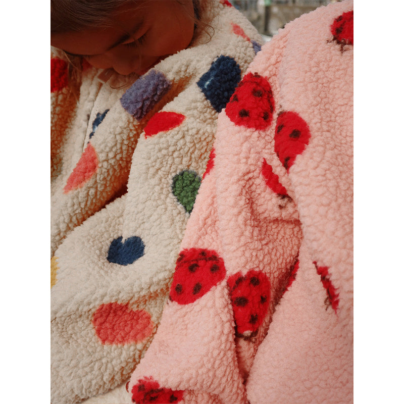 Konges Sløjd Kinder Teddy Jacke Jody Ladybug Pink bei Yay Kids