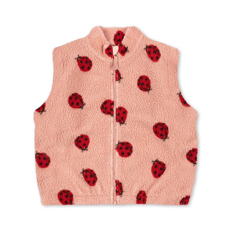 Konges Sløjd Kinder Teddy Weste Jody Ladybug Pink bei Yay Kids