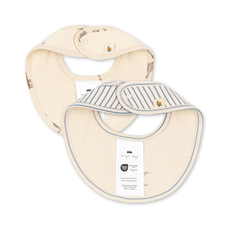 Konges Slojd Bib 2 Pack Kubi/Stripe/Bluie bei Yay Kids