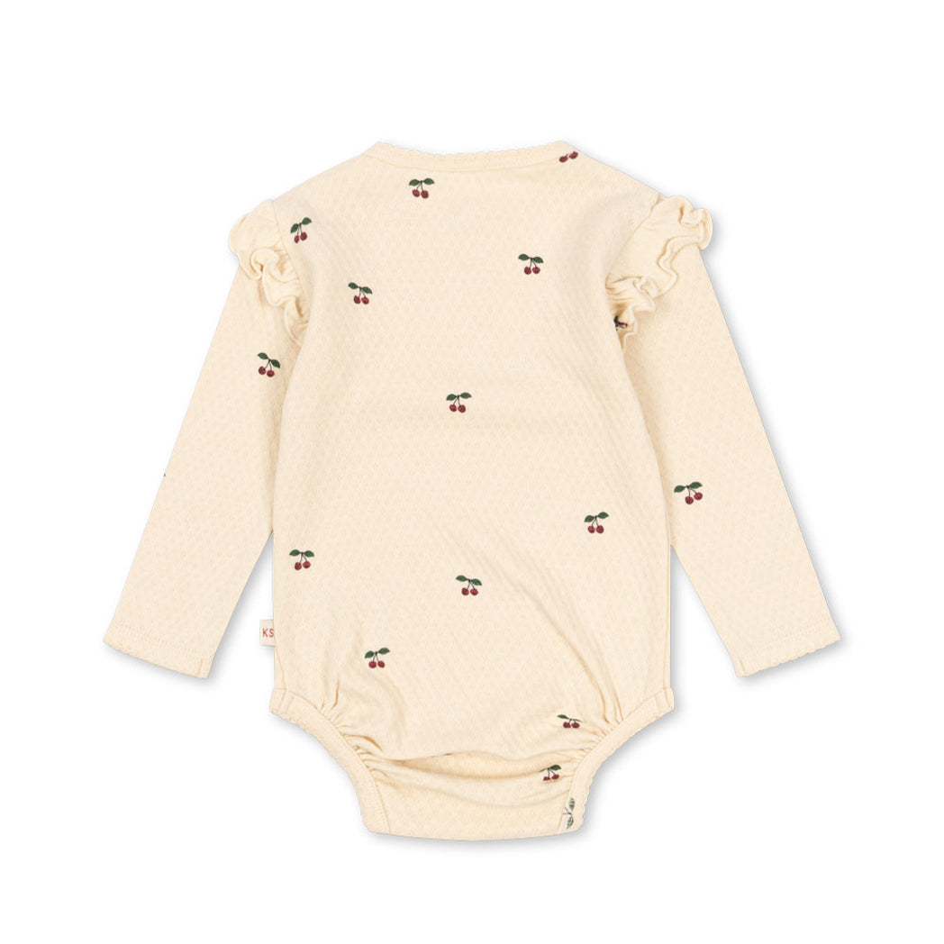 Konges Sløjd Organic Sui Frill Body Cherry GOTS bei Yay Kids