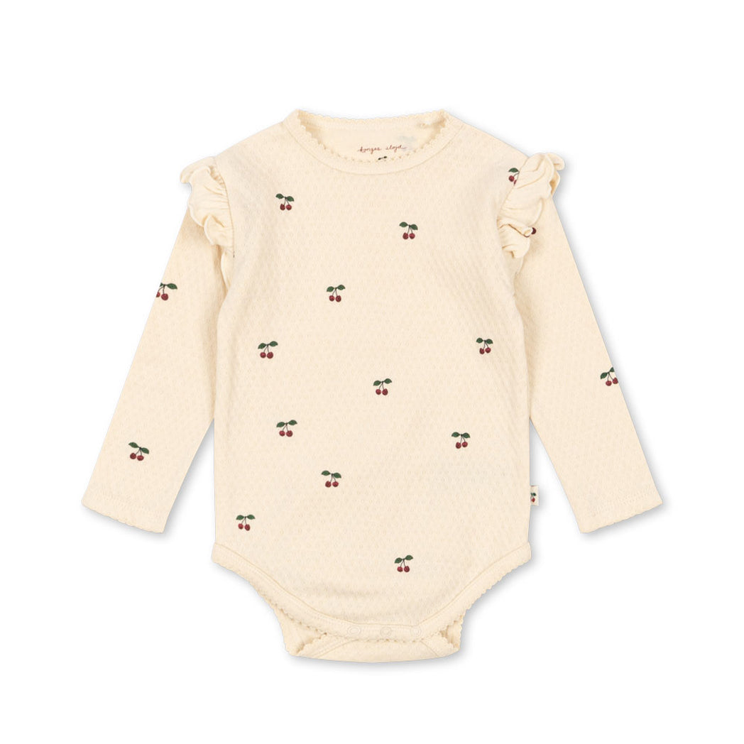 Konges Sløjd Organic Sui Frill Body Cherry GOTS bei Yay Kids