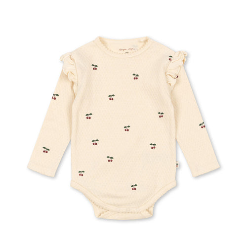 Konges Sløjd Organic Sui Frill Body Cherry GOTS bei Yay Kids