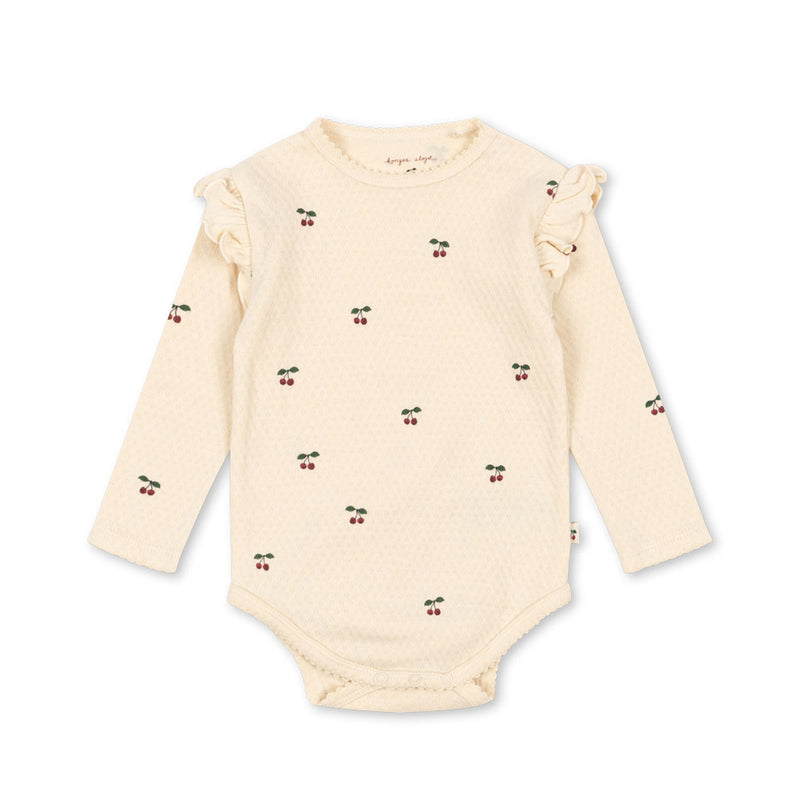 Konges Sløjd Organic Sui Frill Body Cherry GOTS bei Yay Kids