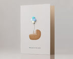 Greeting Card Baby Blue "Welcome to the world"