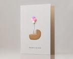 Greeting Card Baby Pink "Welcome to the world"
