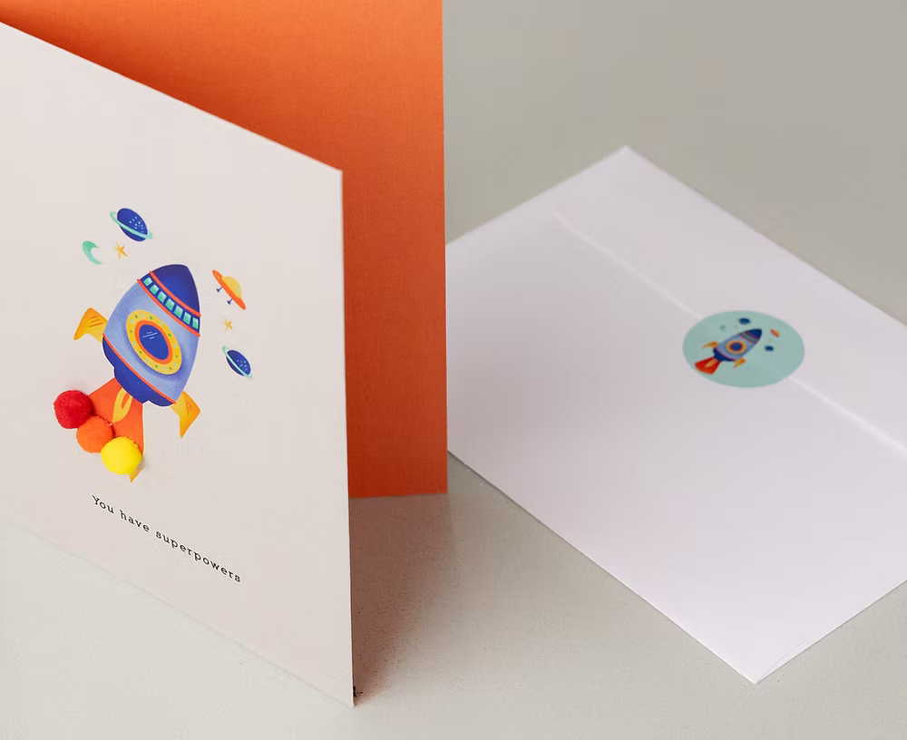 Rocket Greeting Card
