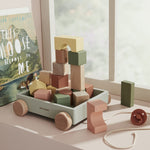 Kid's Concept Wagen mit Holzklötzen Edvin bei Yay Kids