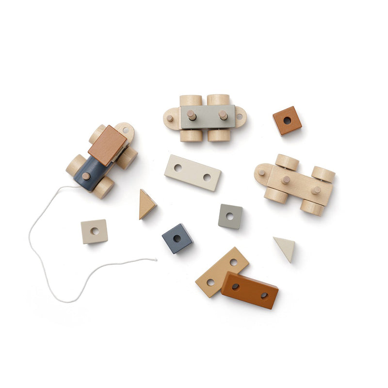 Kid's Concept Zug mit Holzklötzen braun bei Yay Kids
