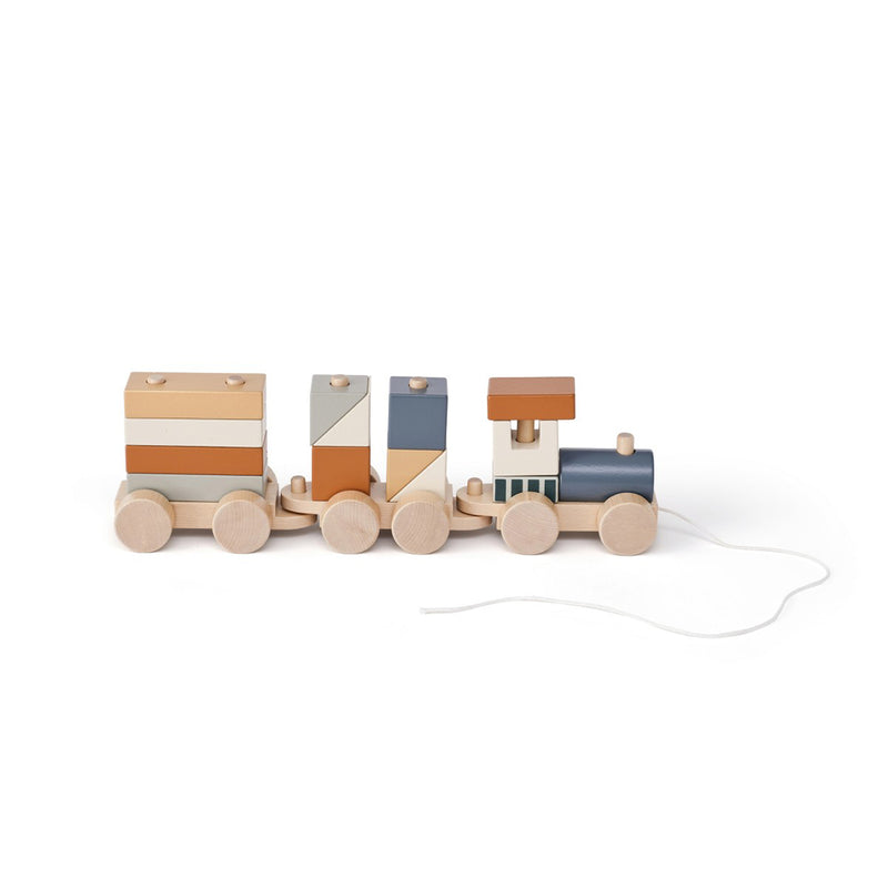 Kid's Concept Zug mit Holzklötzen braun bei Yay Kids