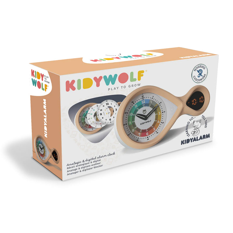 Kidywolf Analoger digitaler Wecker Rosa bei Yay Kids
