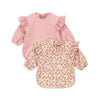 Konges Sløjd Dinner Bib with Sleeves Kaluka/ Bridal Rose bei Yay Kids