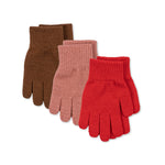 Konges Sløjd Kinder Handschuhe Filla Rose/Pecan/Scarlet bei Yay Kids