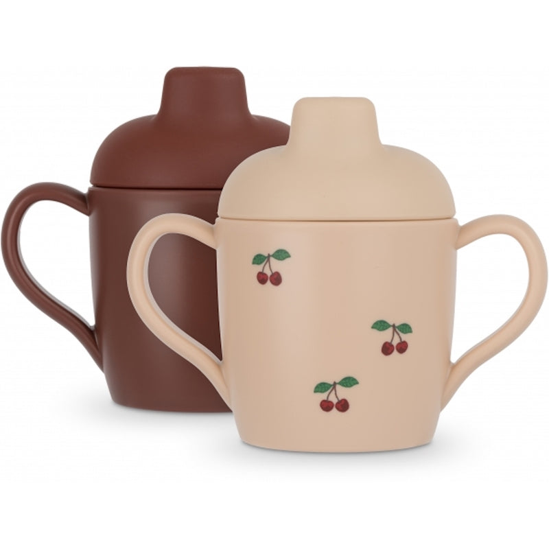Konges Slojd Silikon Trinkbecher 2er Pack Cherry bei Yay Kids