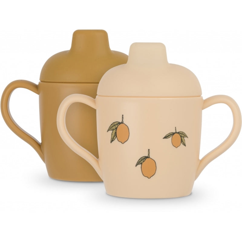 Konges Slojd Silikon Trinkbecher 2er Pack Lemon bei Yay Kids